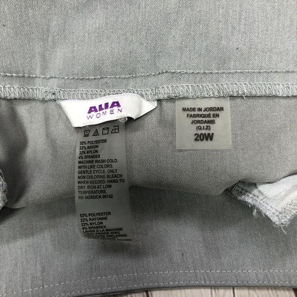 Alia Women Pull On Pants Size 20W Gray Polyester Blend B245 -10 - Picture 7 of 16
